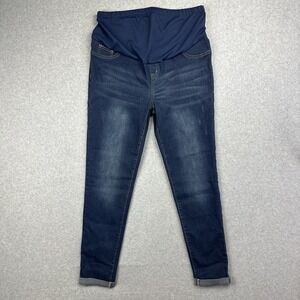 Anna-Kaci Women's Distressed Maternity Jeans Size Large